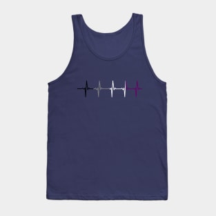 Asexual Pride Heartbeat Pulse Tank Top